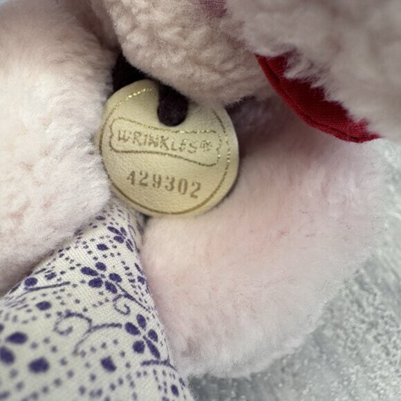 Ganz WRINKLES BABY PUPPY DOG Collar &amp; Bone Pink Plush Stuffy Puppet Bone - Picture 3 of 7